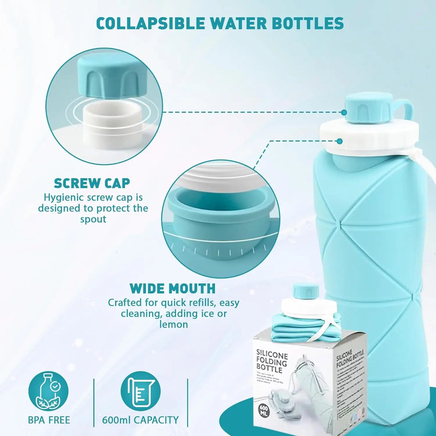 HydroFold™ | Collapsible Water Bottle